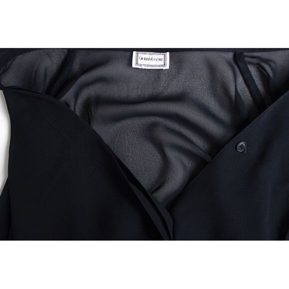 Gianni Versace Black silk blouse with medusa buttons